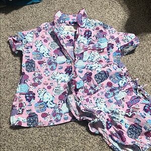 Printfresh Pink and Blue Floral Pajama Set